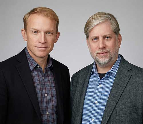 Professional portrait of Mike Rossius and Douglas F. Williamson